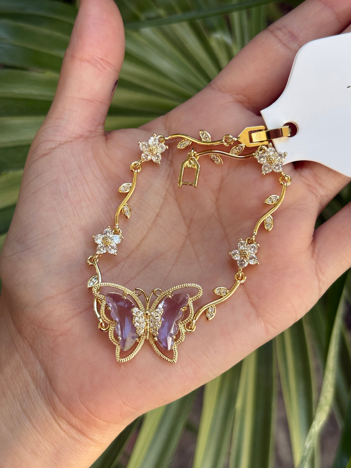 78-A butterfly purple bracelet