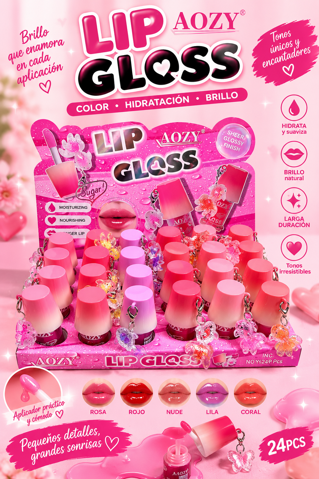 Lip pez aozy 24pcs