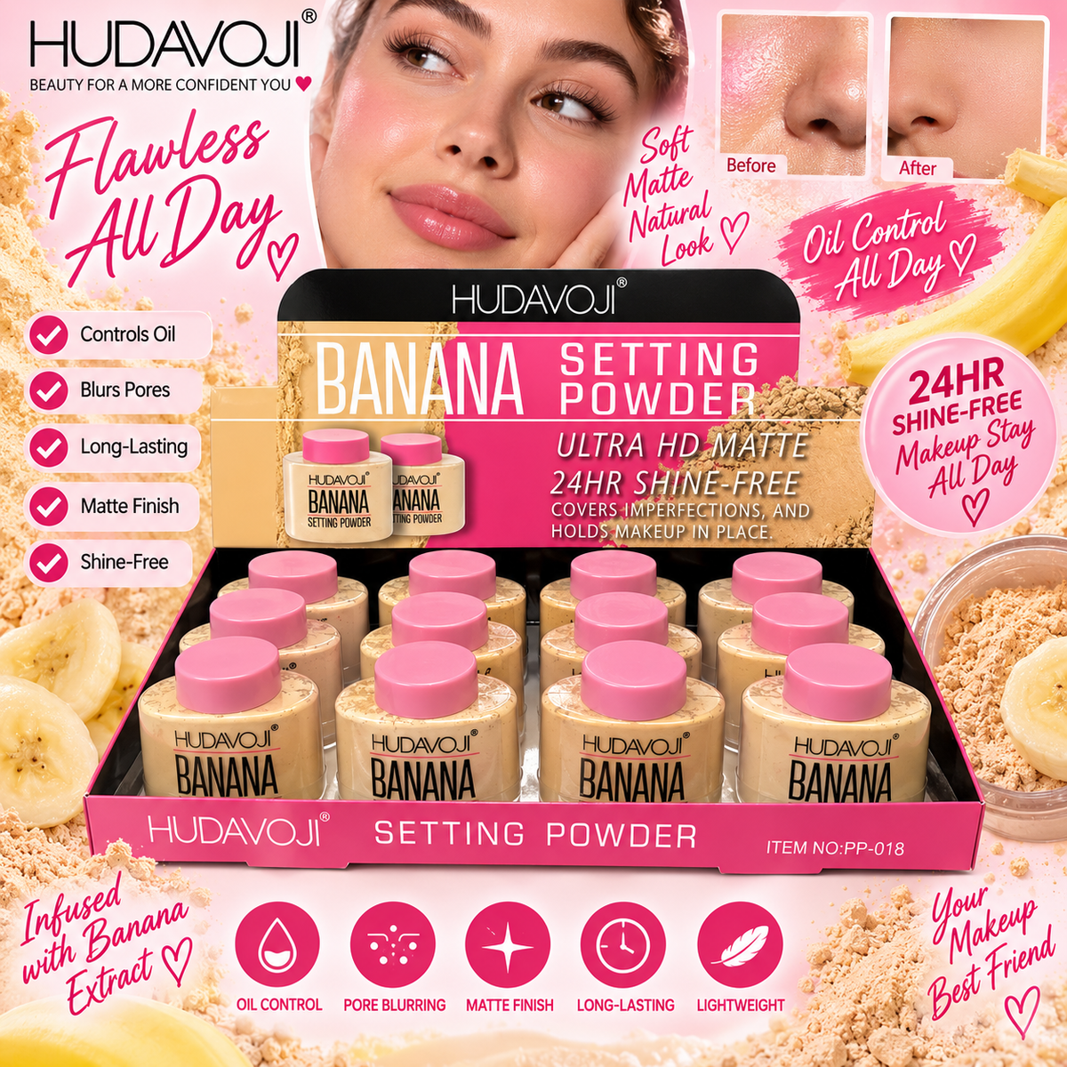 Banana Powder 12pc #PP-018