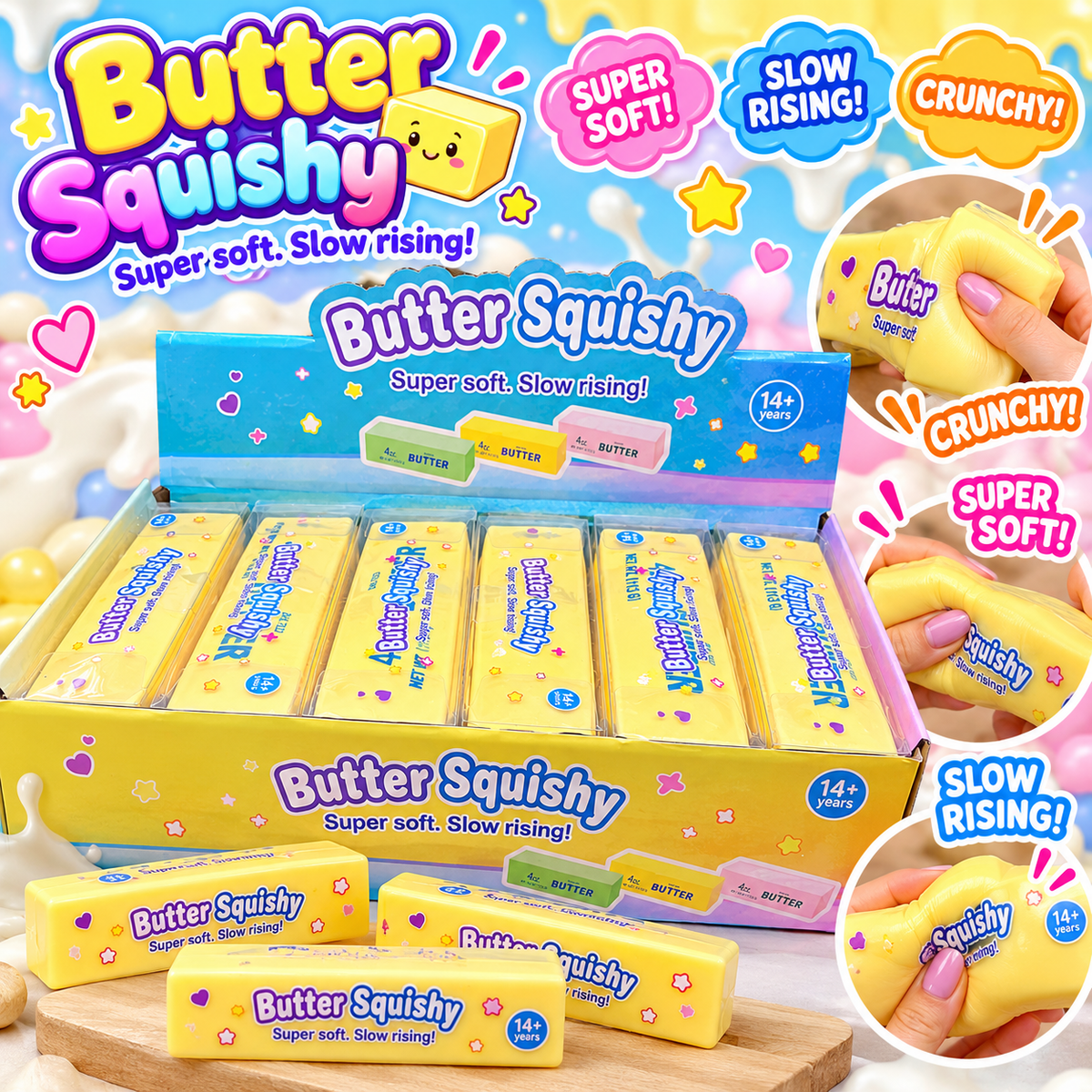 Butter squishy crunchy 12pcs Squishy
