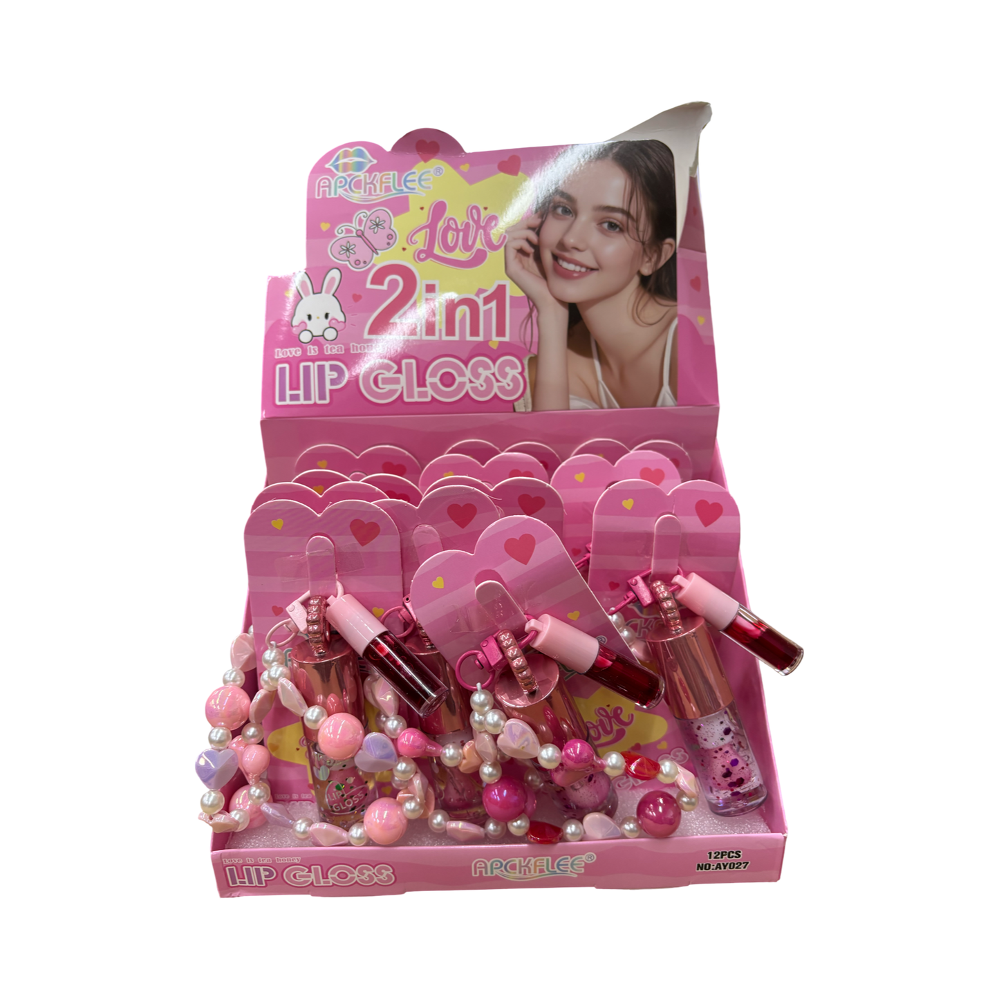 2in1 gloss keychain 12pcs