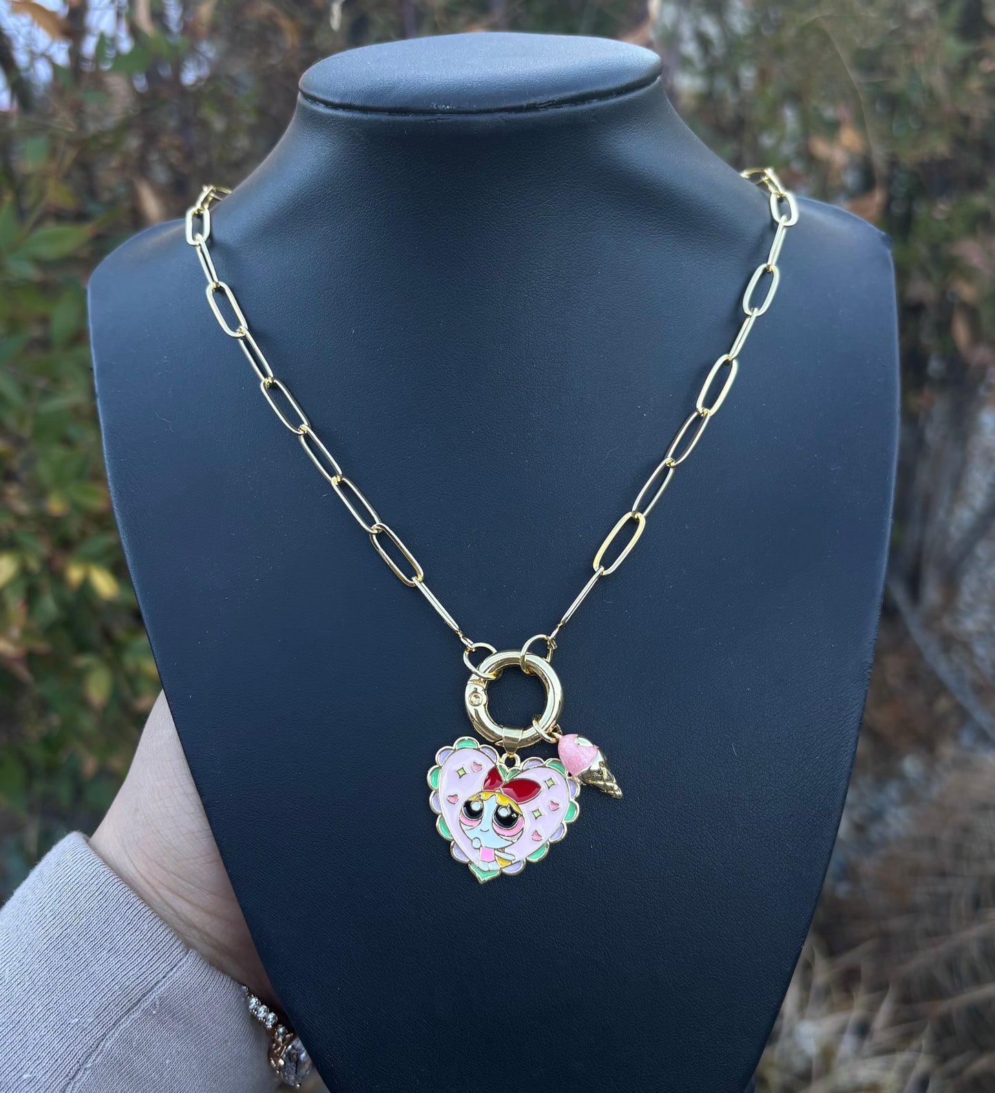 Pink Power Pendant With Chain