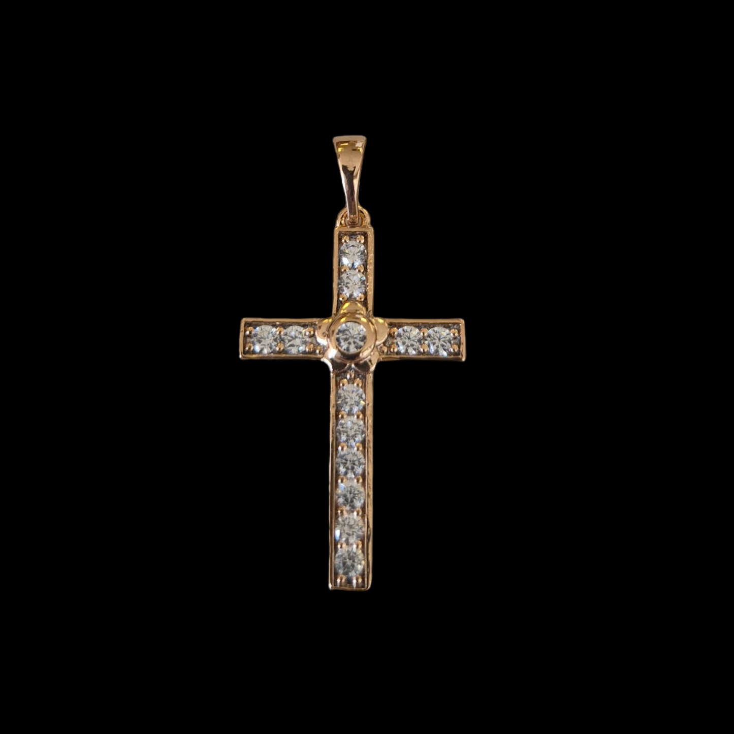 C-38 Flower Cross Pendant