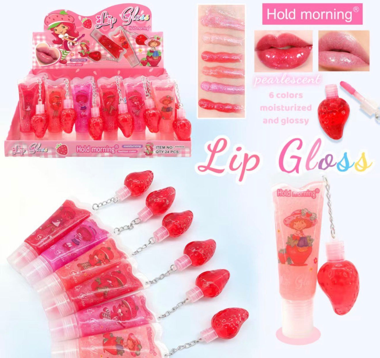 Fresita Heart With Lip Gloss 24pc