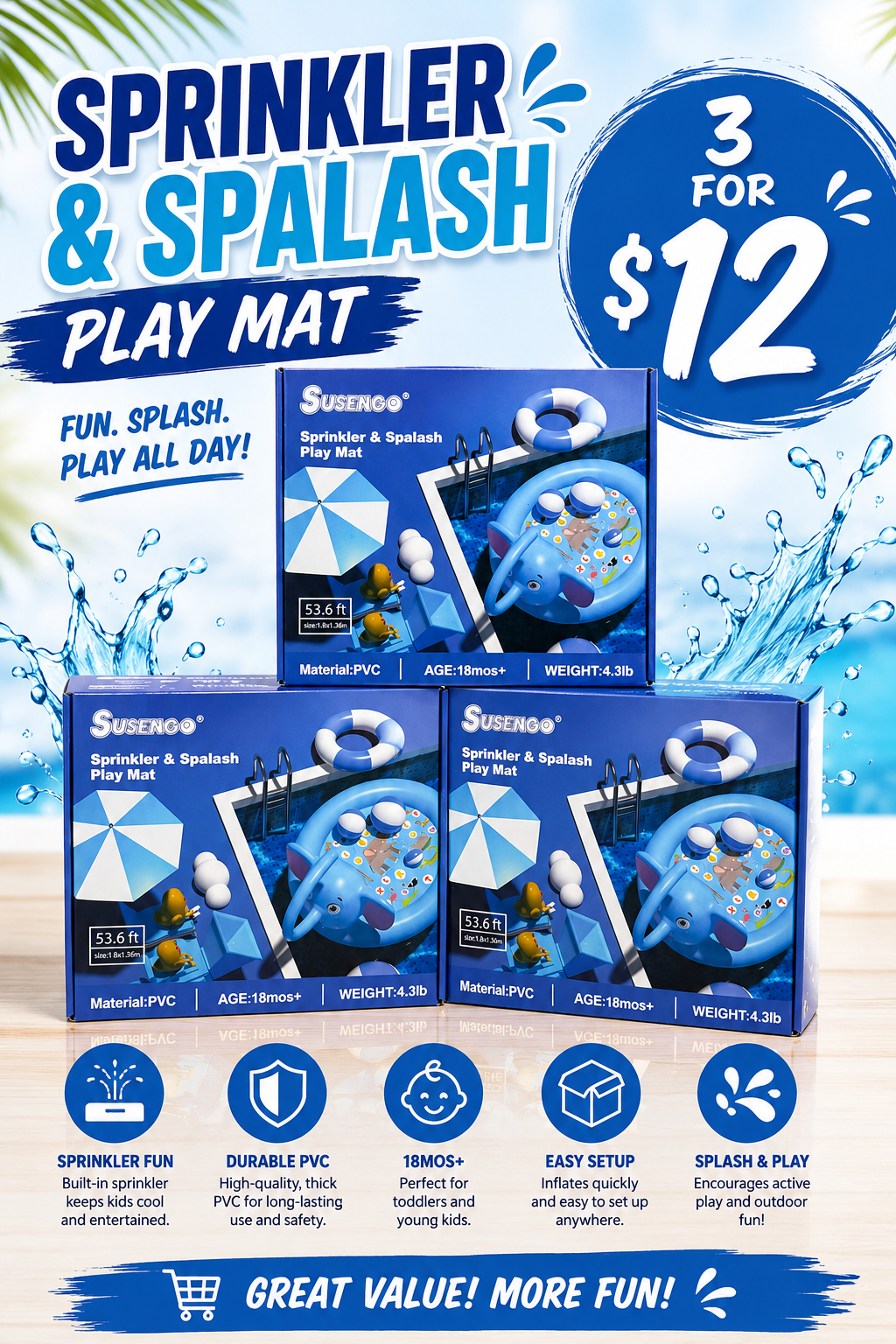 Splash Pad Bundle 3pc