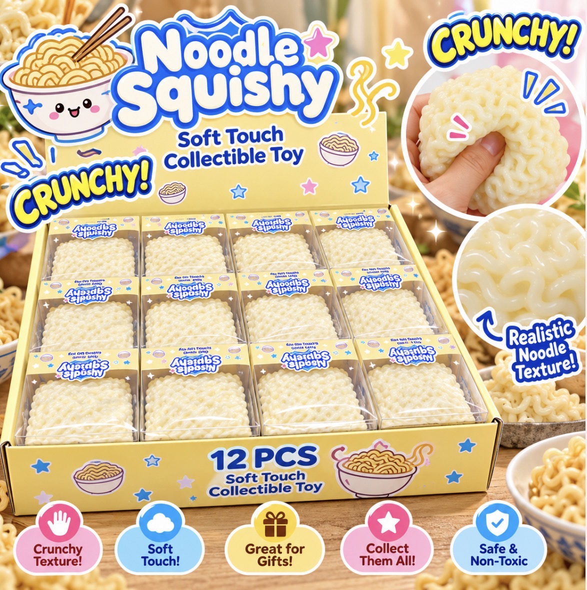 Ramen crunchy 12pc Squishy