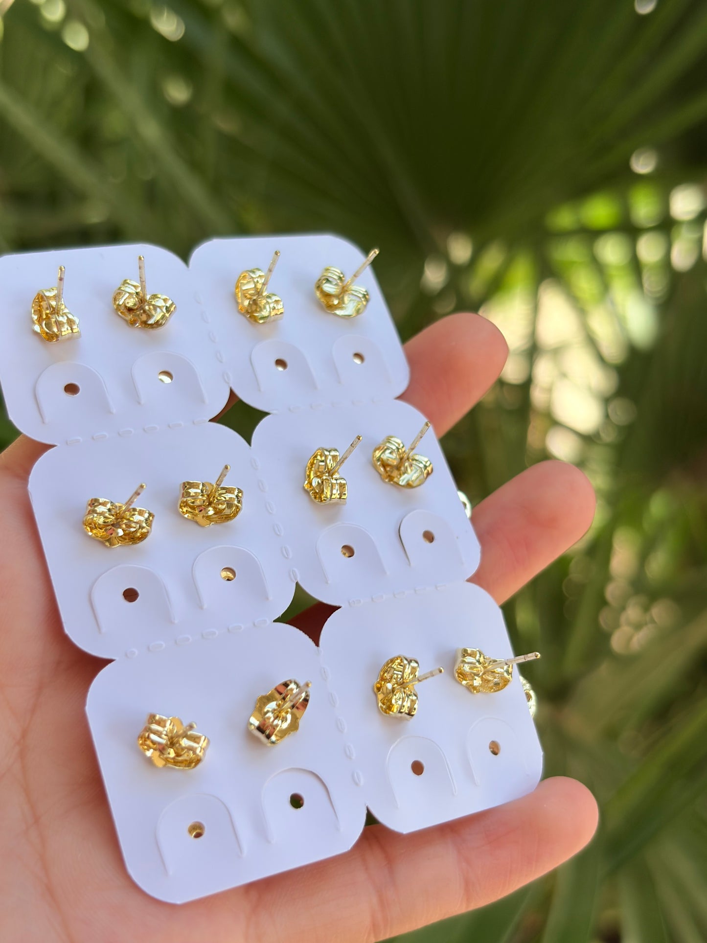 Nugget rectangulo Earring 6pc