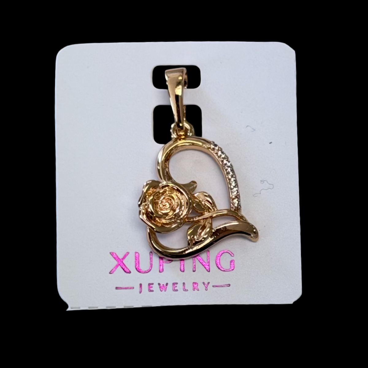 H-90 Rose Heart Pendant