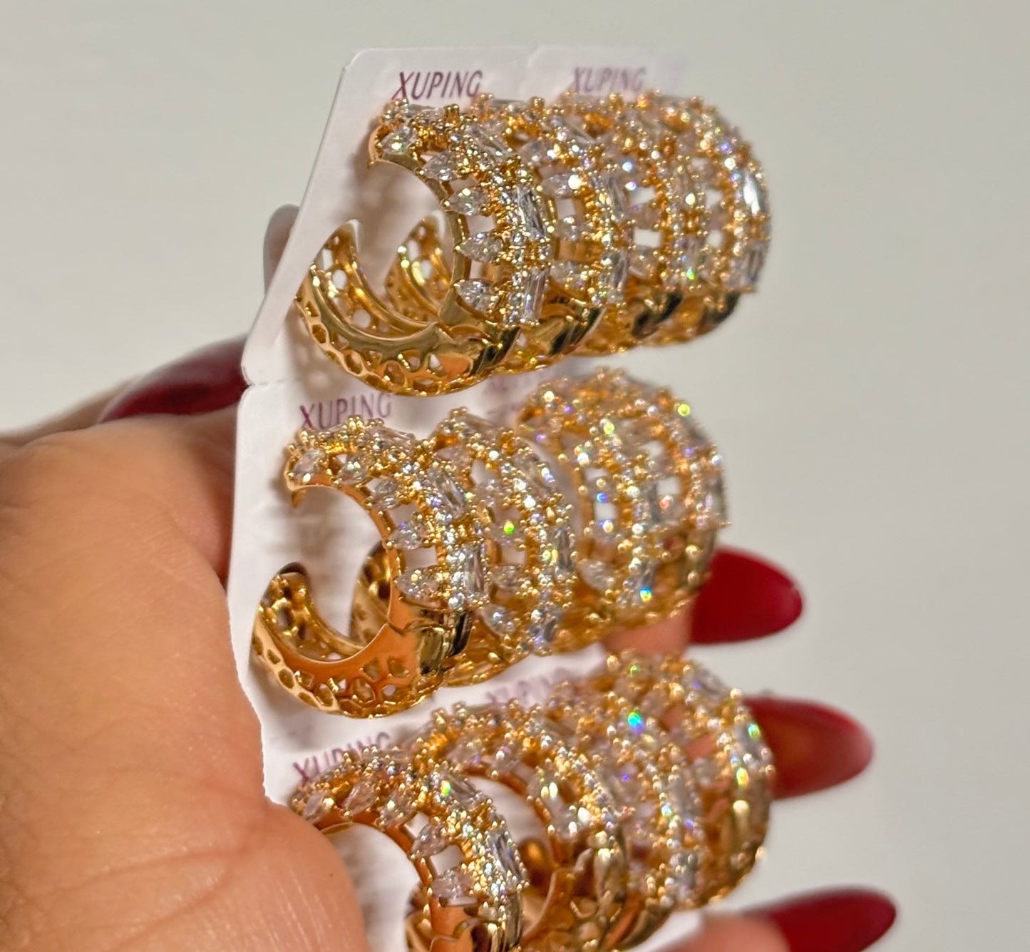 Bling Hoop Earring 6pc #7001