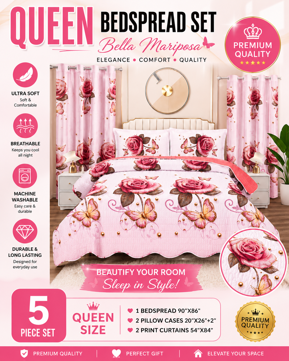 Queen Mariposa 5pcs set
