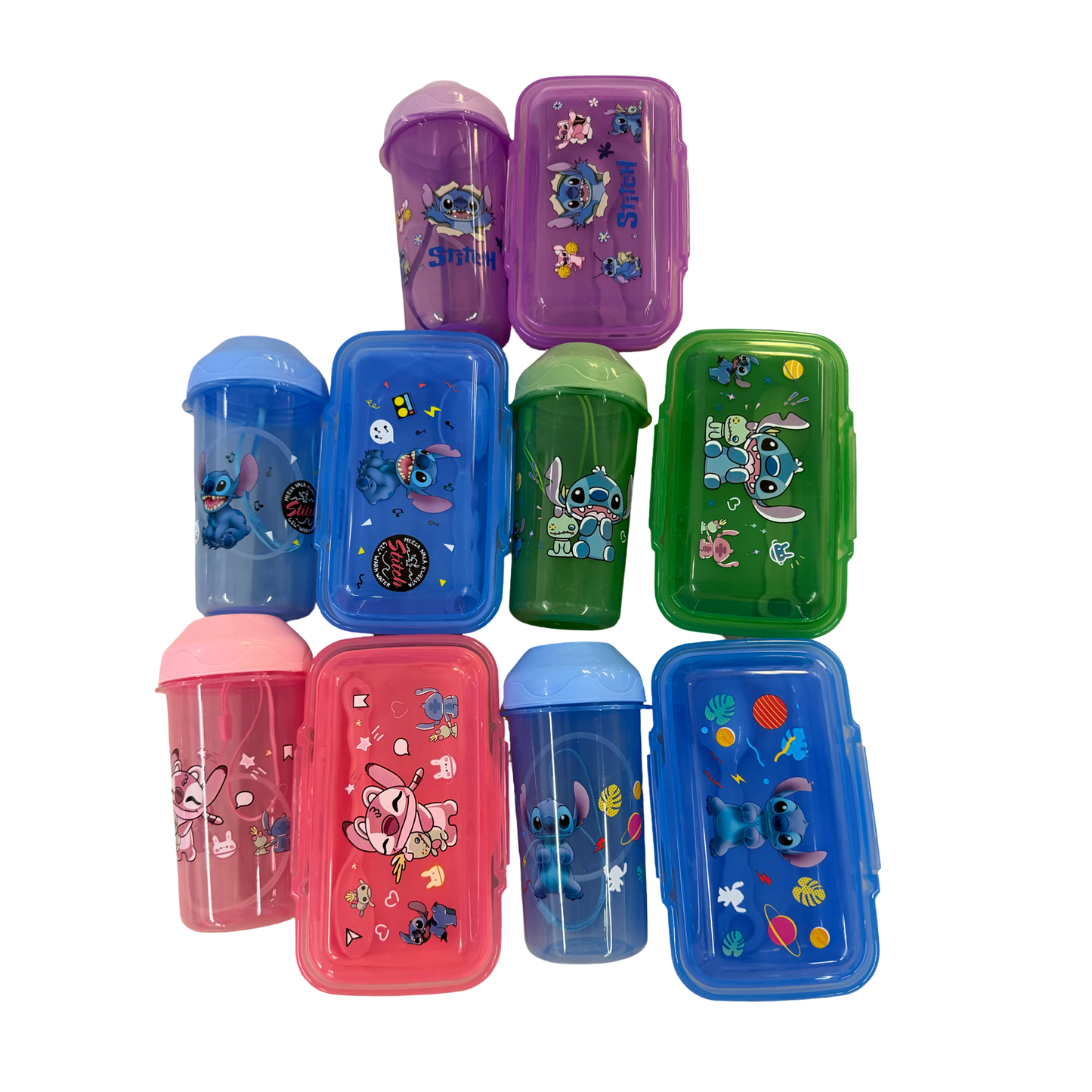 1pc Mix St Lunch Box With Cup