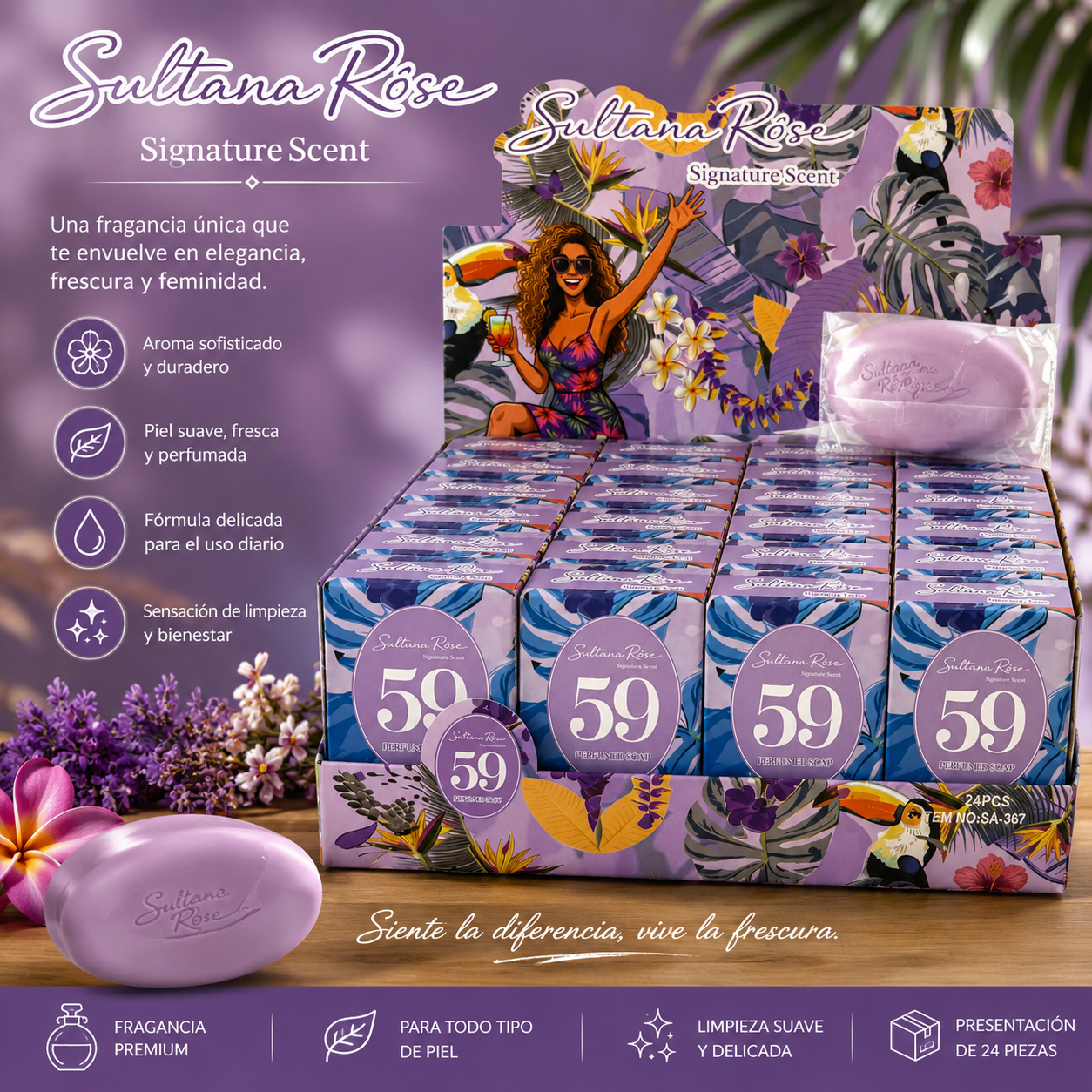Purple Signature Soap 24pc