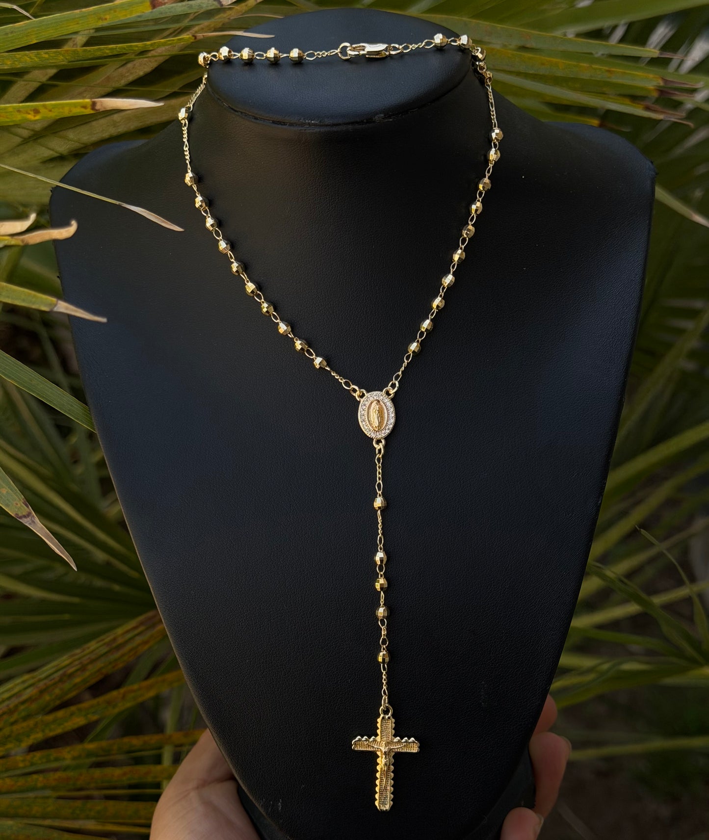 Virgencita Oro Rosario #444