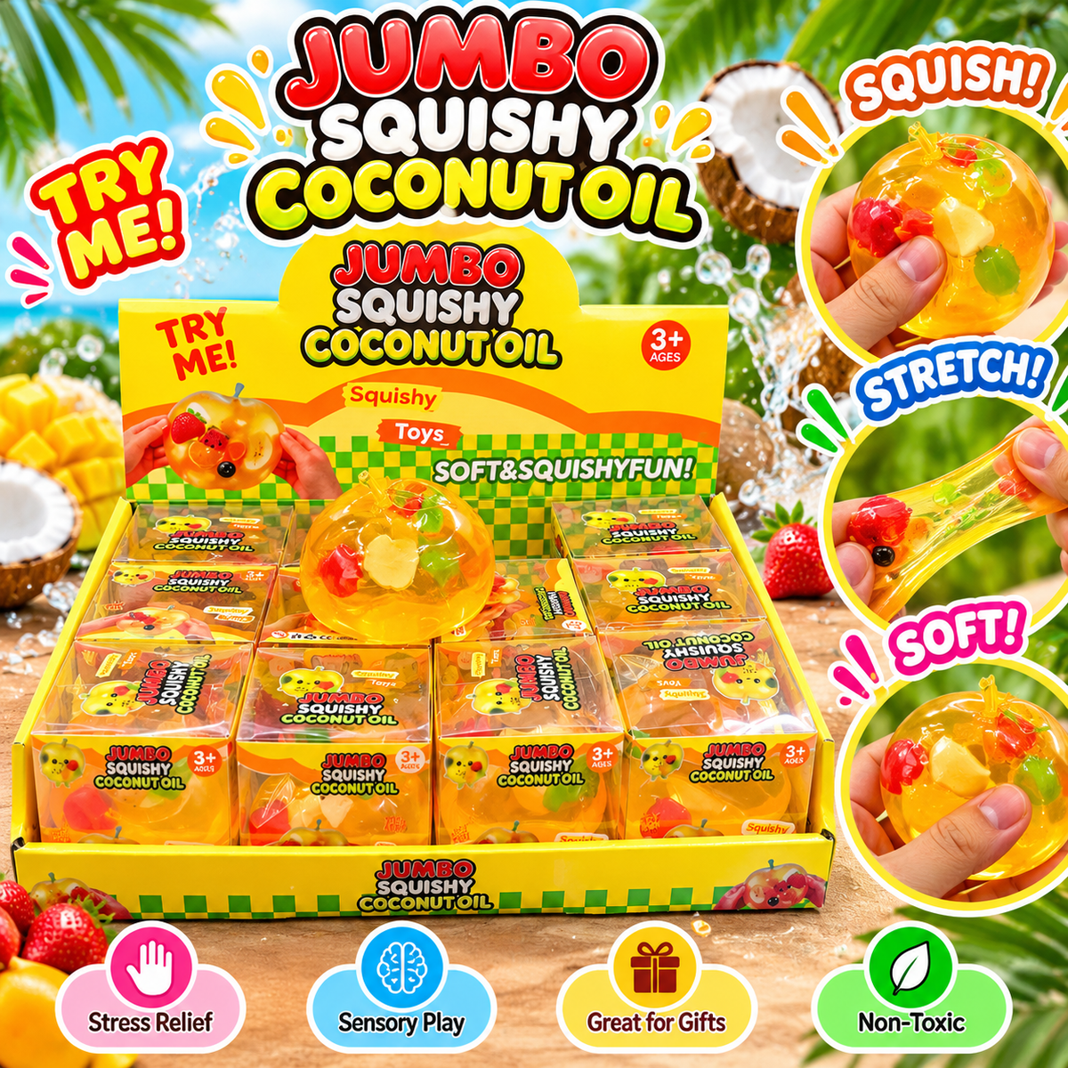 Apple fruit coconut oil Squishy