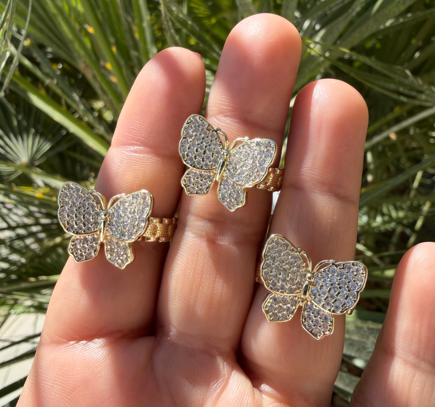 White Butterfly Rolex Ring