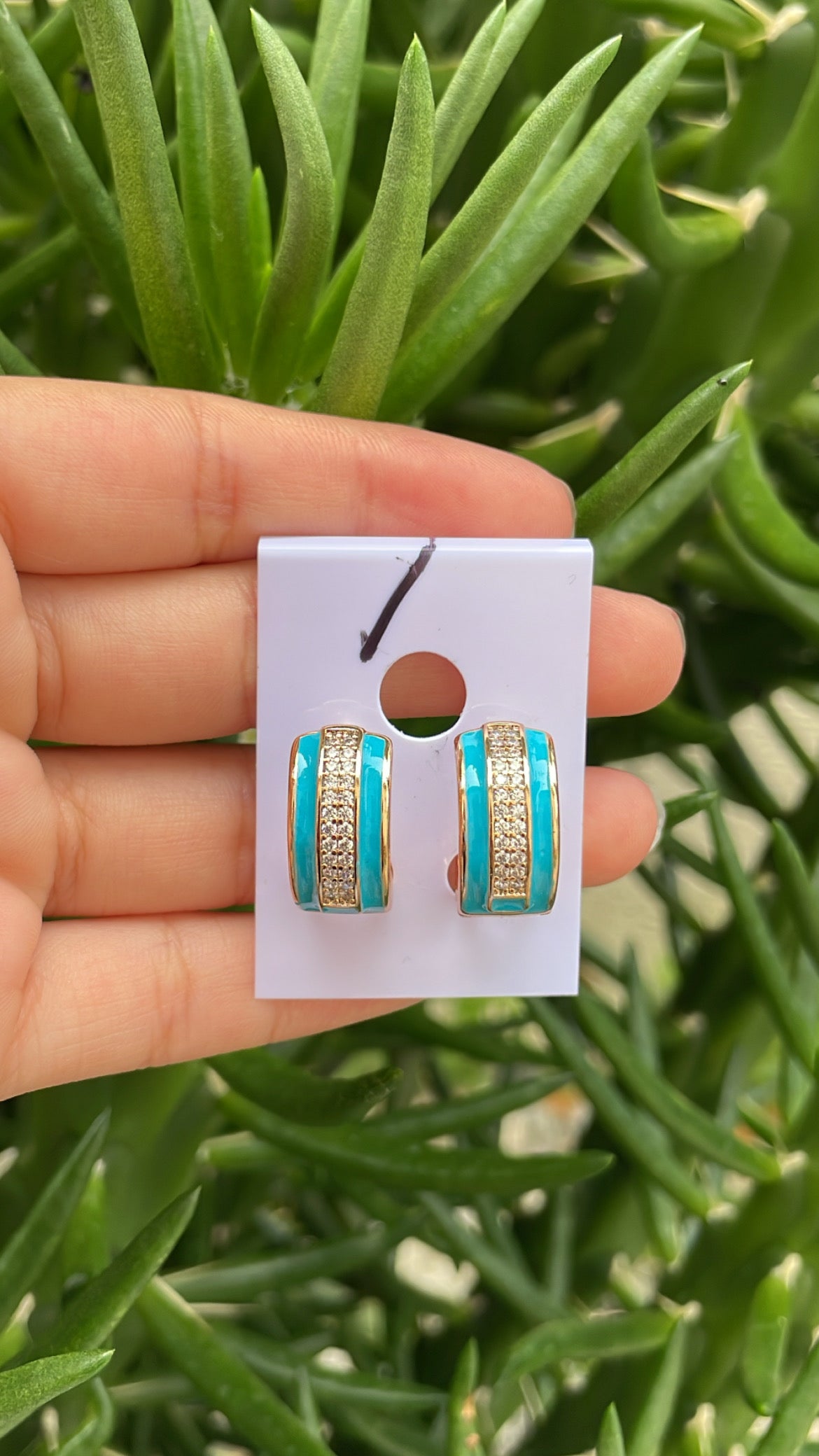 Blue Mini Hoop High Quality Earring