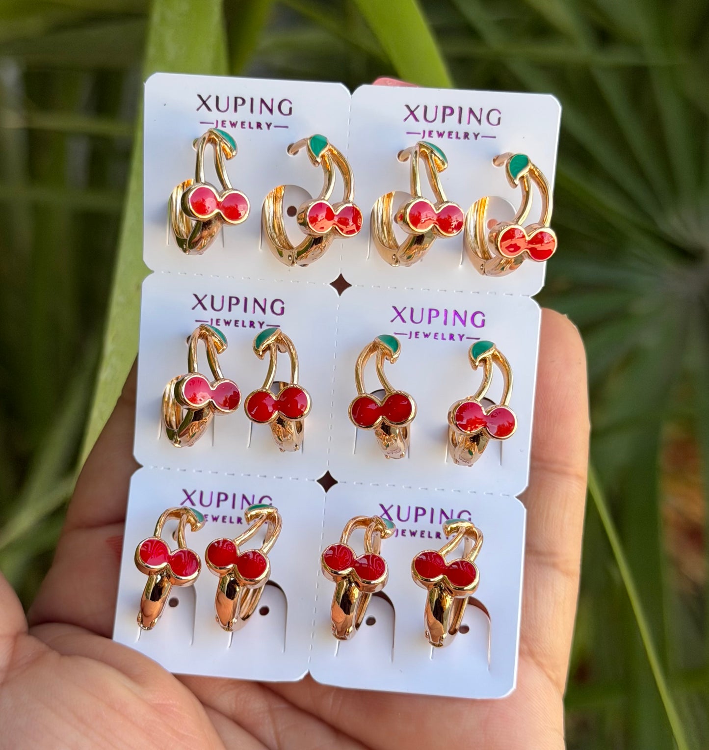 Cherry circle pack earring