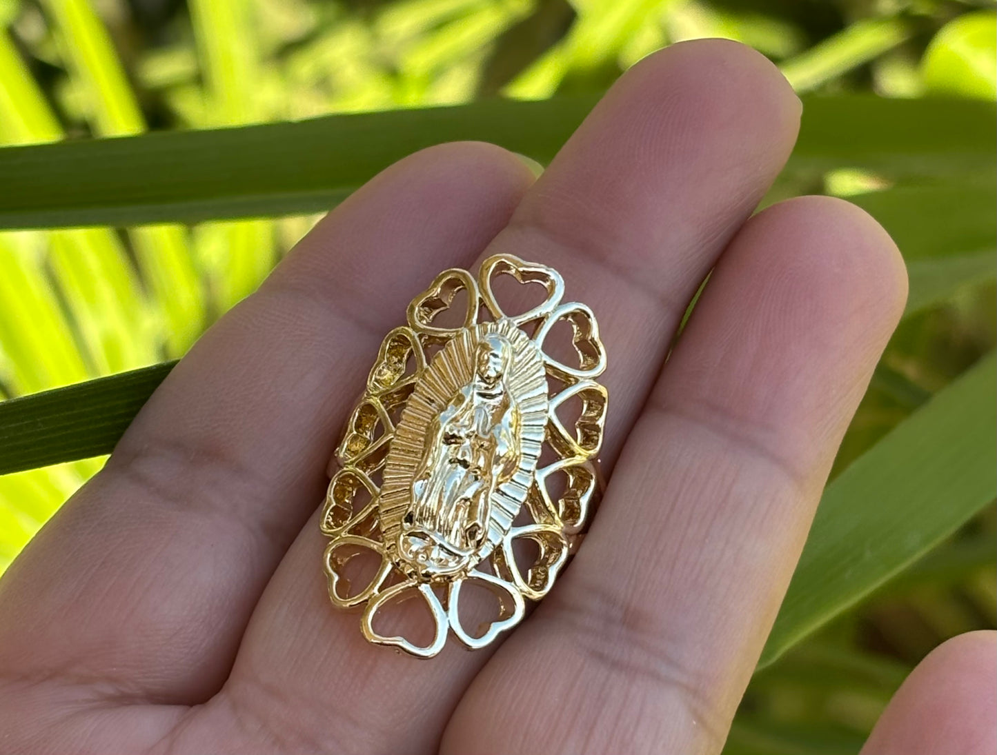 Virgencita Hearts Ajustable Ring