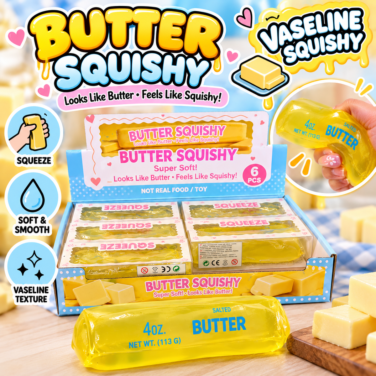 6pc Vaseline Squishy