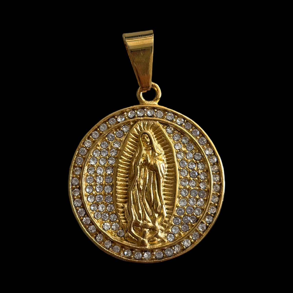 SS-23 Virgin Mary Pendant big stainless steel