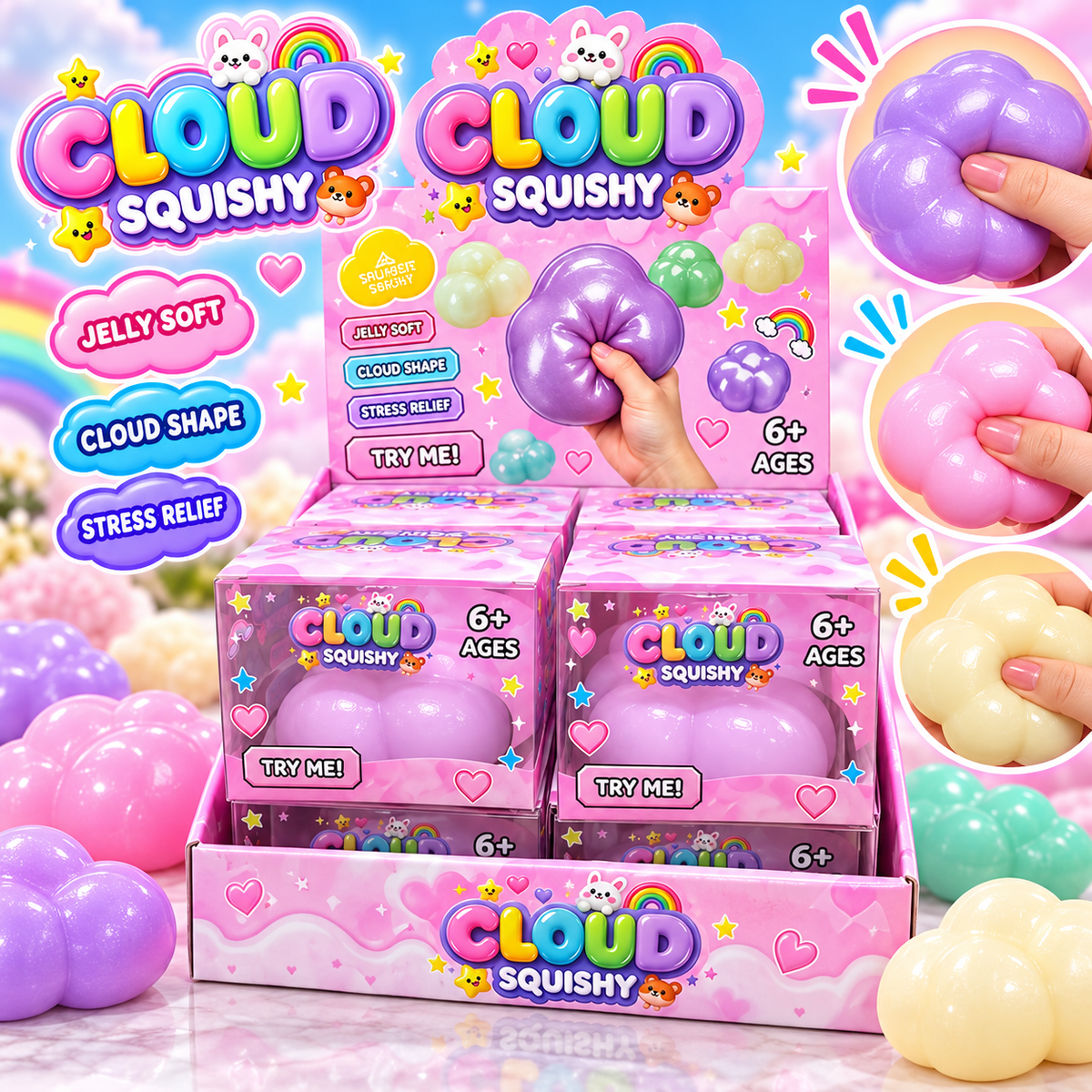 Cloud squishy (all purple) Squishy