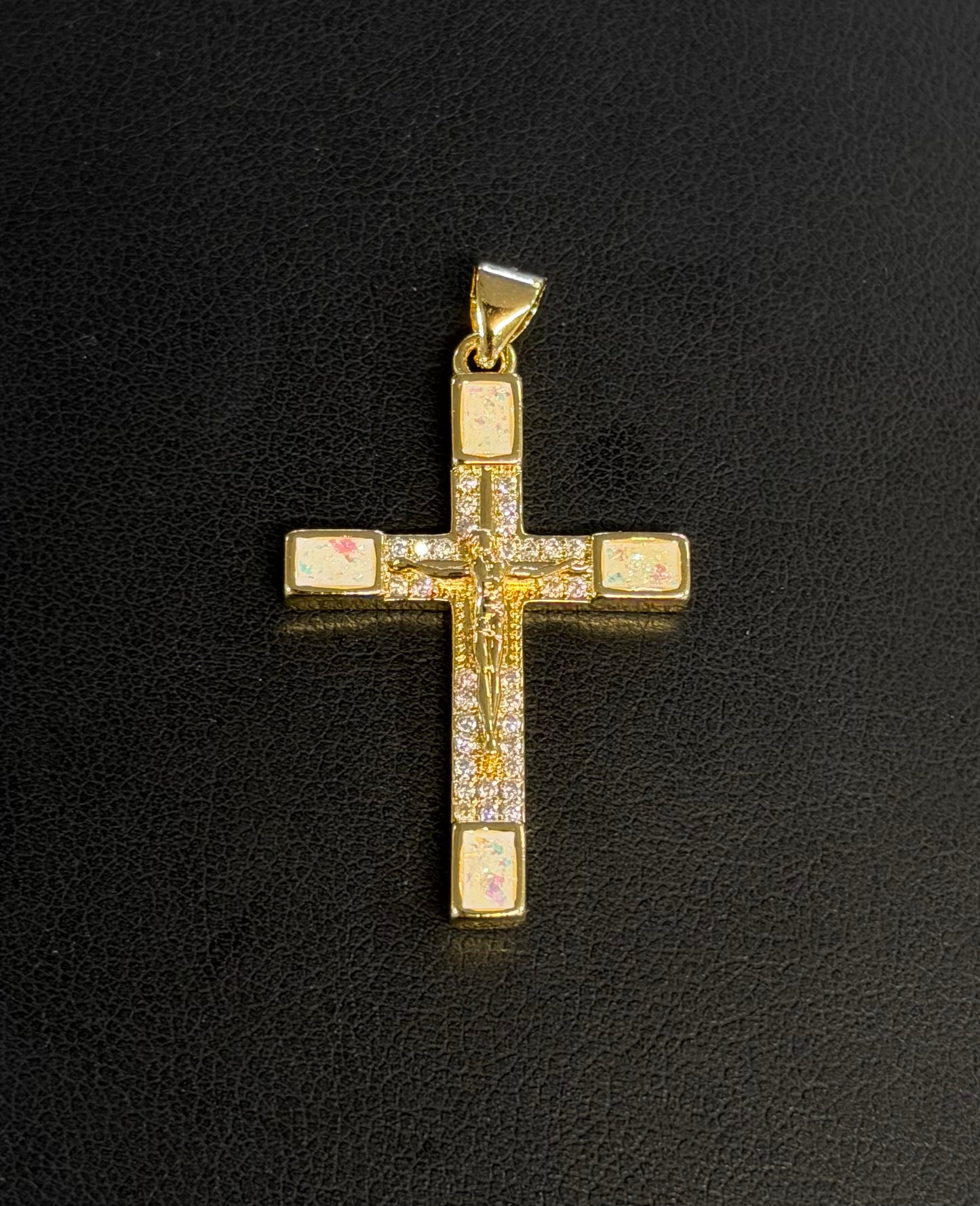 White Jesus Cross Pendant