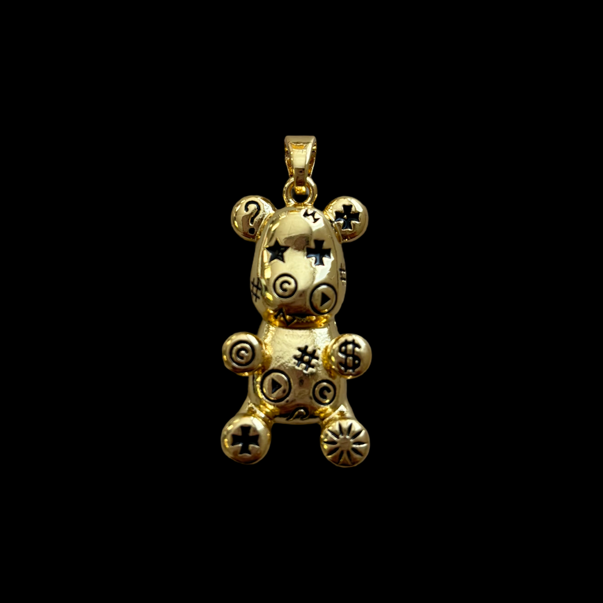 S-6 gold bear pendant