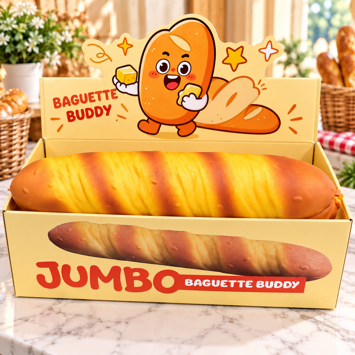 Jumbo Baguette 6pc Squishy