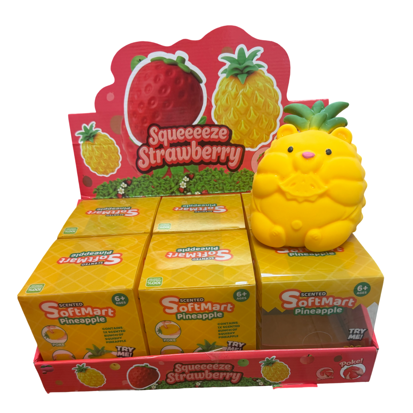6pc Pineapple Cappi Squishy