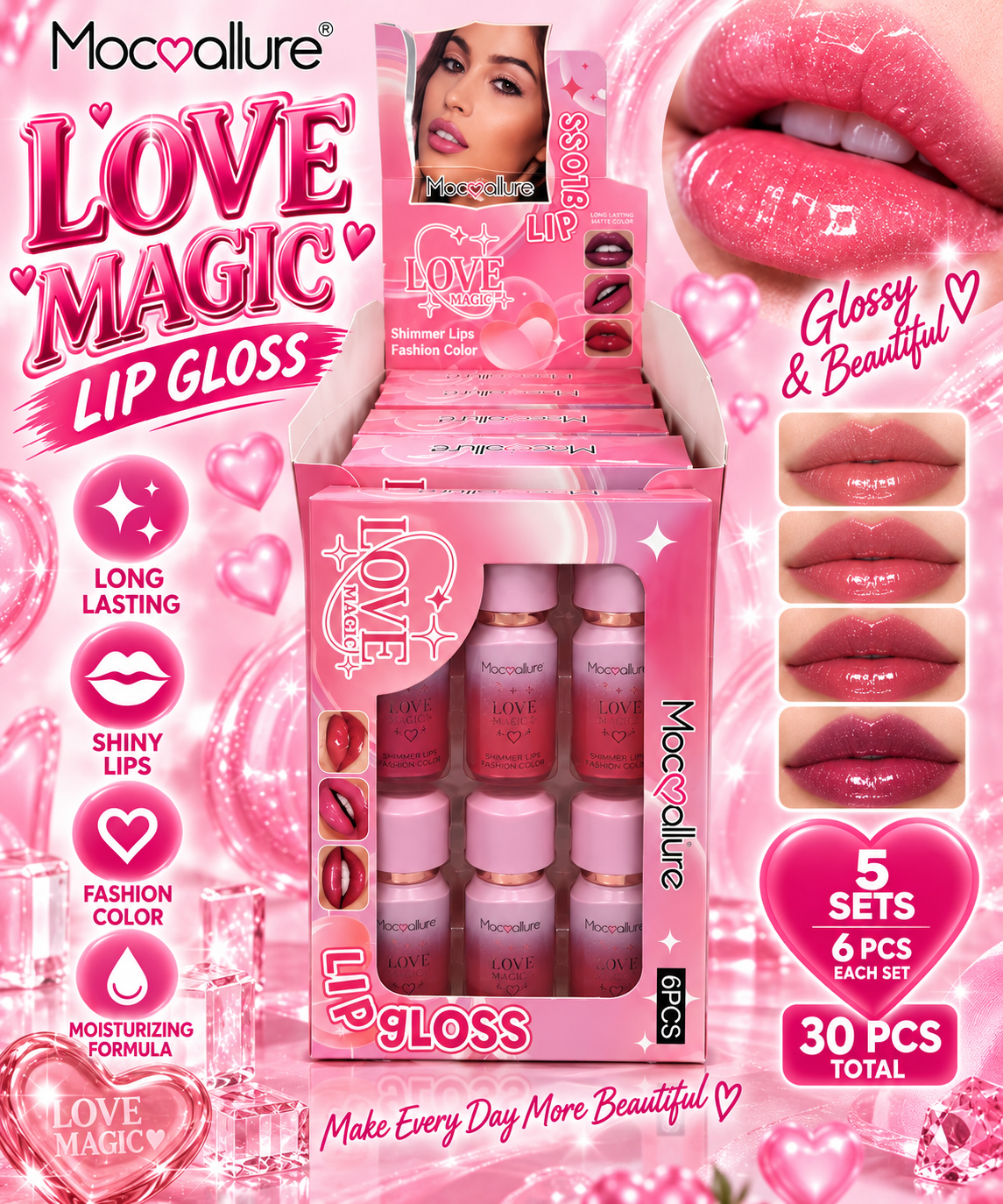 5Sets- Shimmer Lips #MOC729