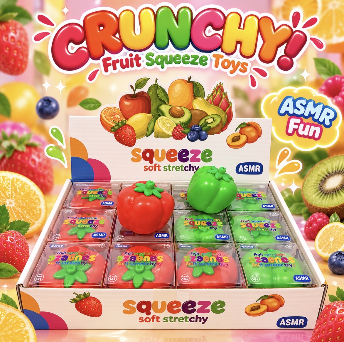 Chile Morron crunchy 12pcs Squishy