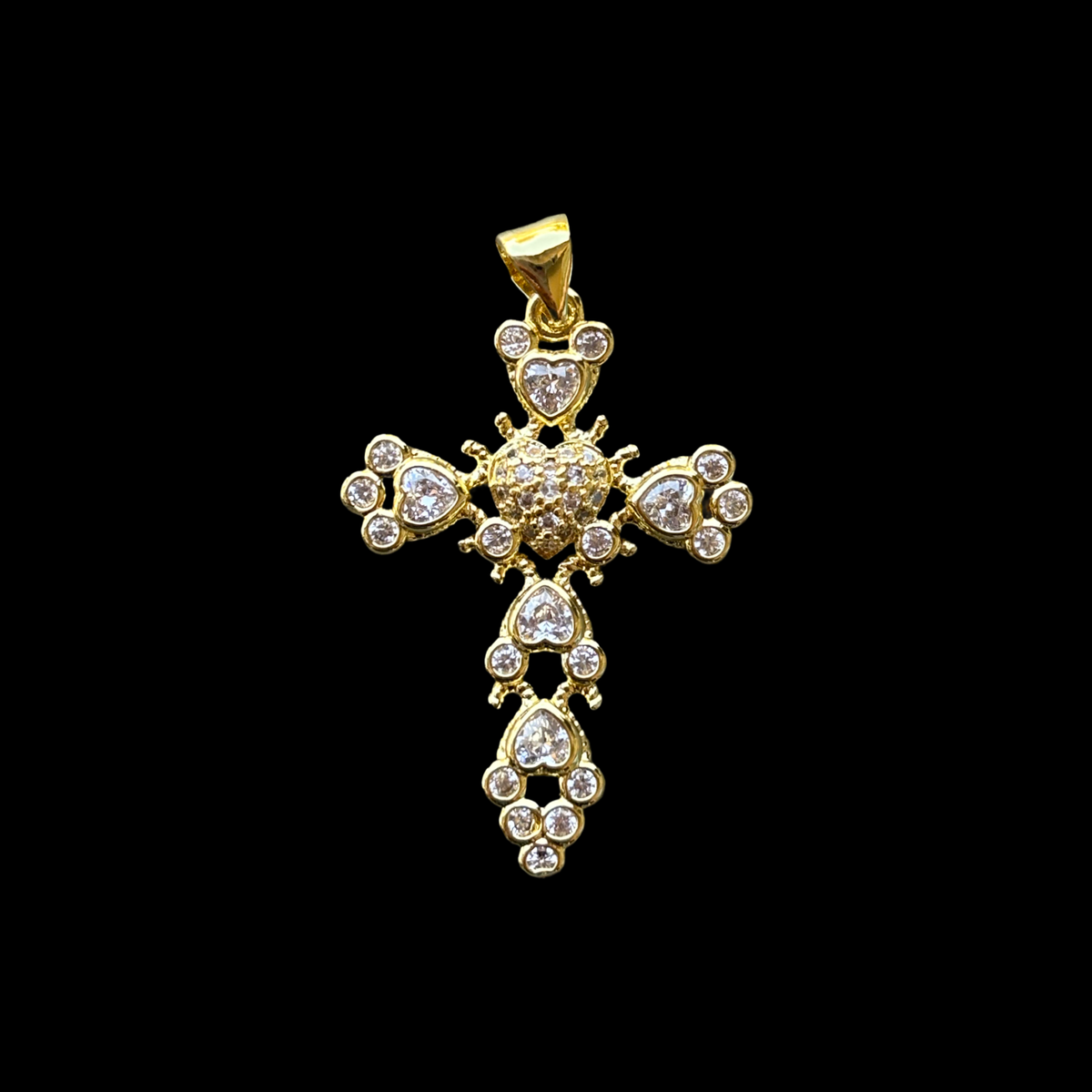 Cruz heart white pendant