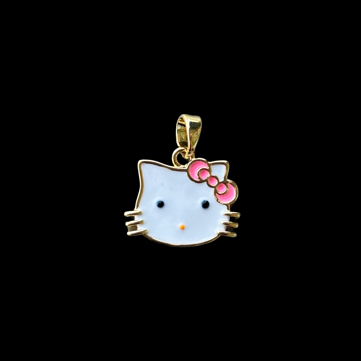 Hk mini face pink pendant