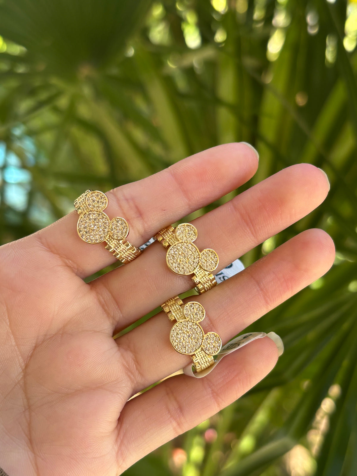 White mouse ring 1pc