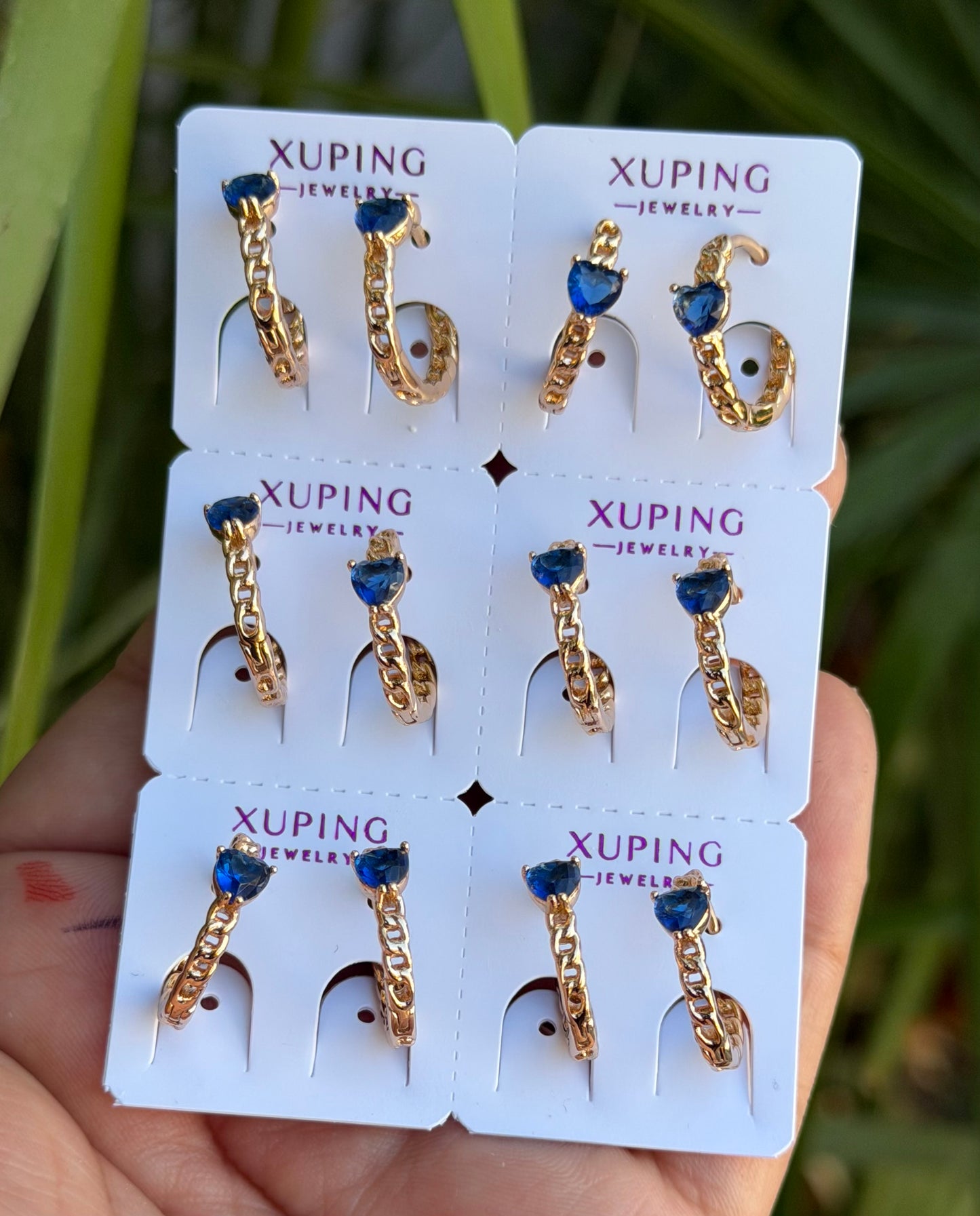 Heart blue pack Earring #1882