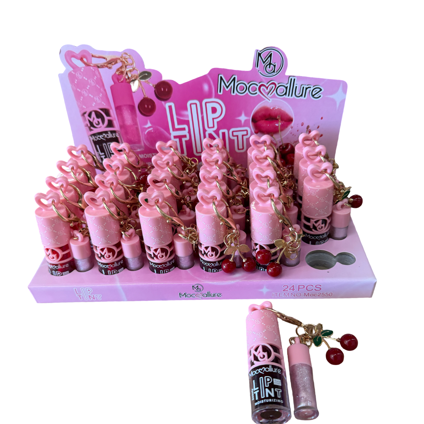 24pc Cherry Lip Tint + Gloss