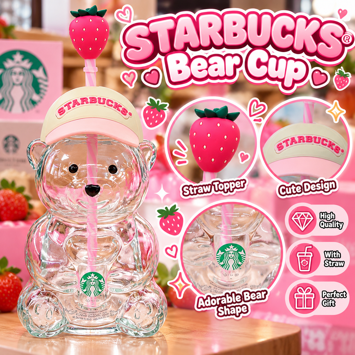 Strawberry Bear Cup