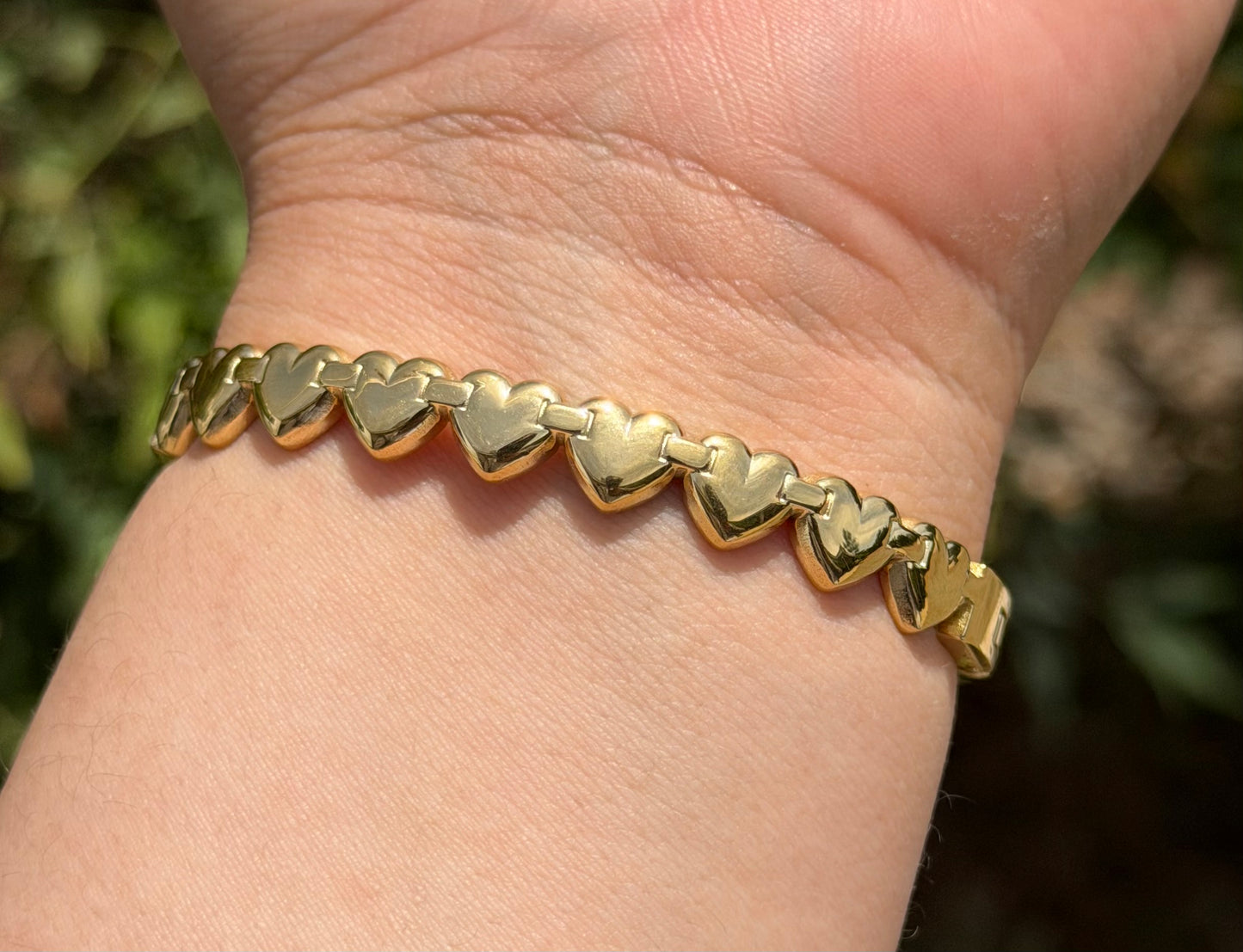 Heart Bangle Bracelet