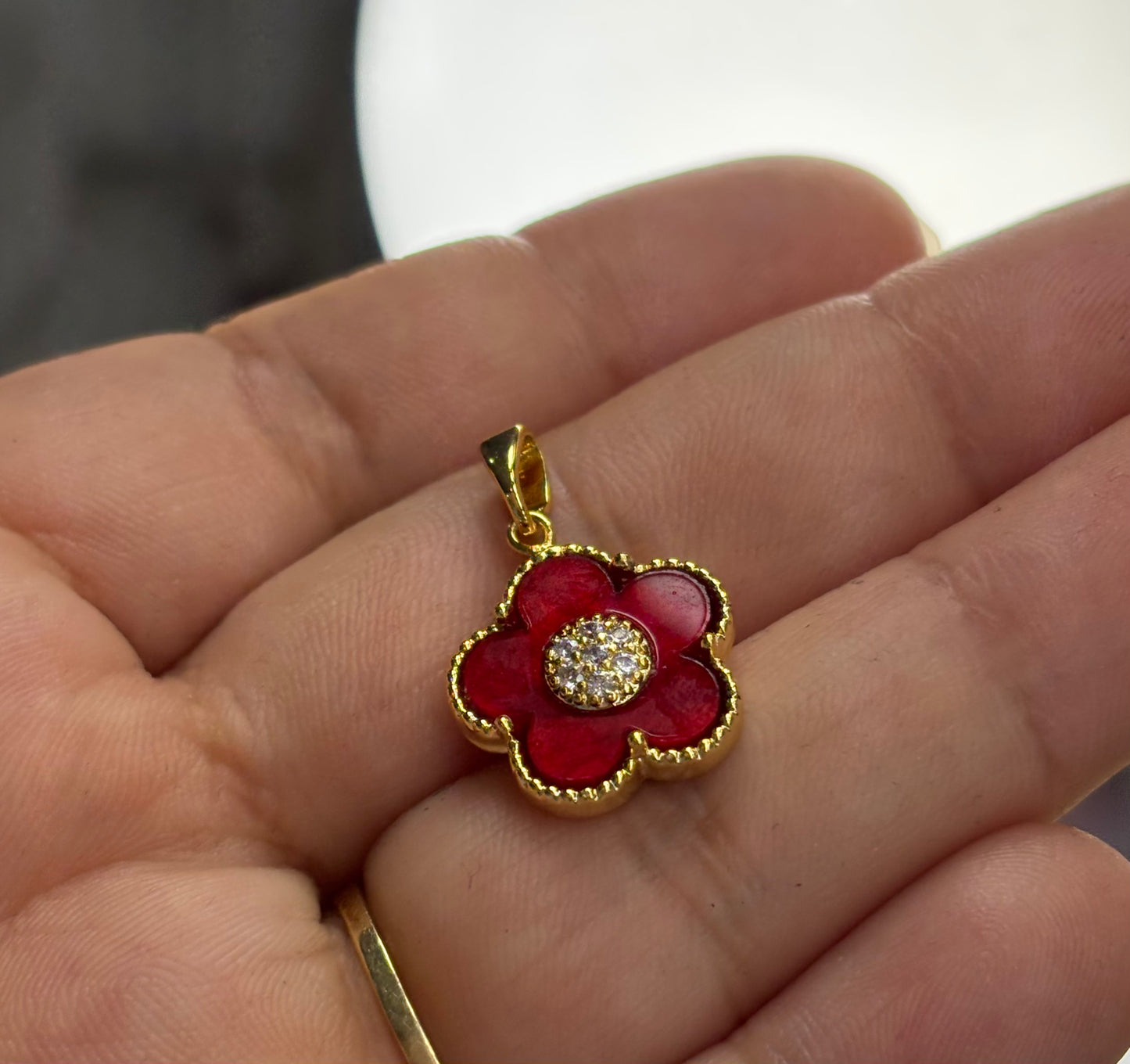 Red Flower Pendant