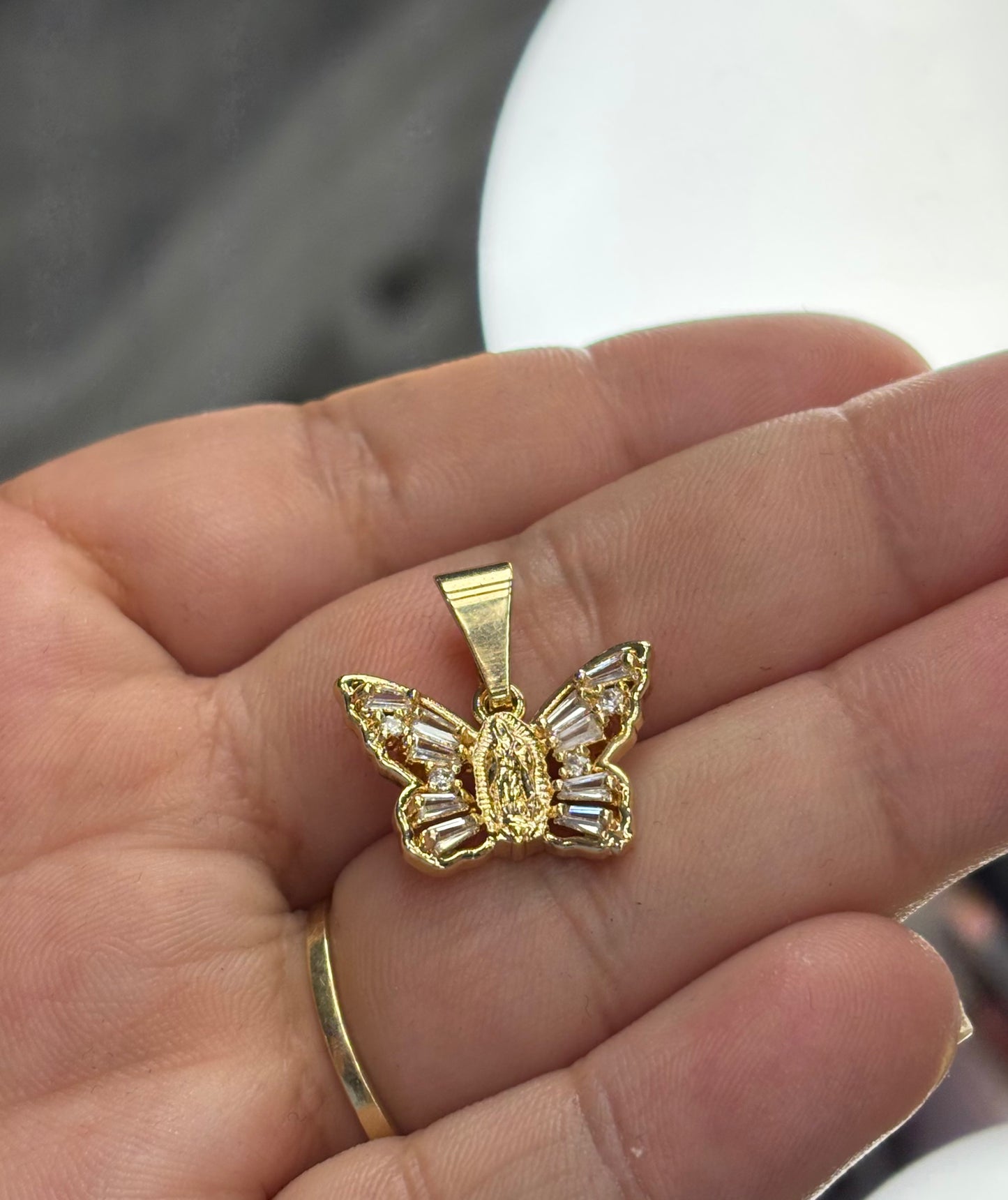 White Butterfly Pendant