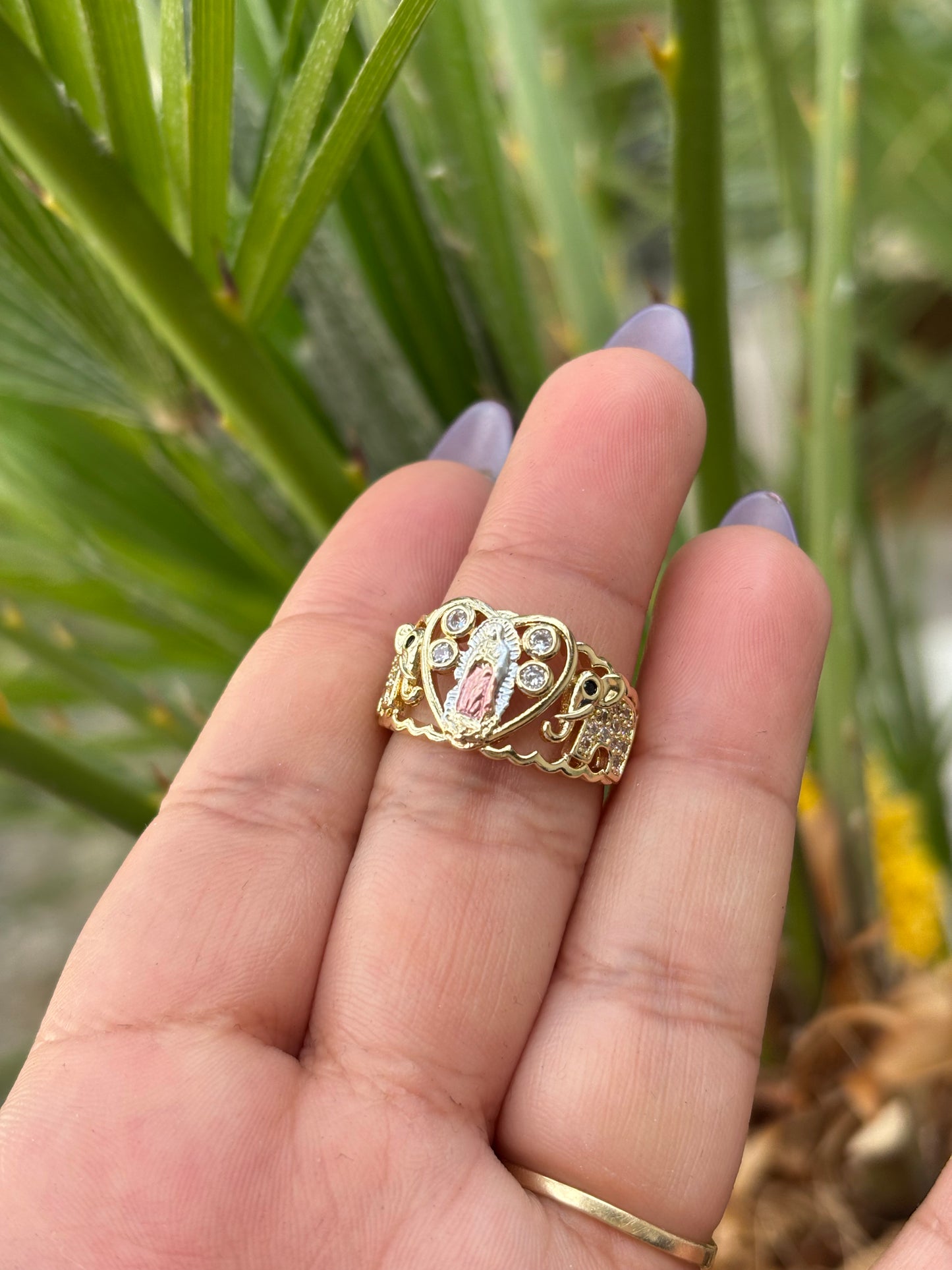 White Elephant Adjustable Ring