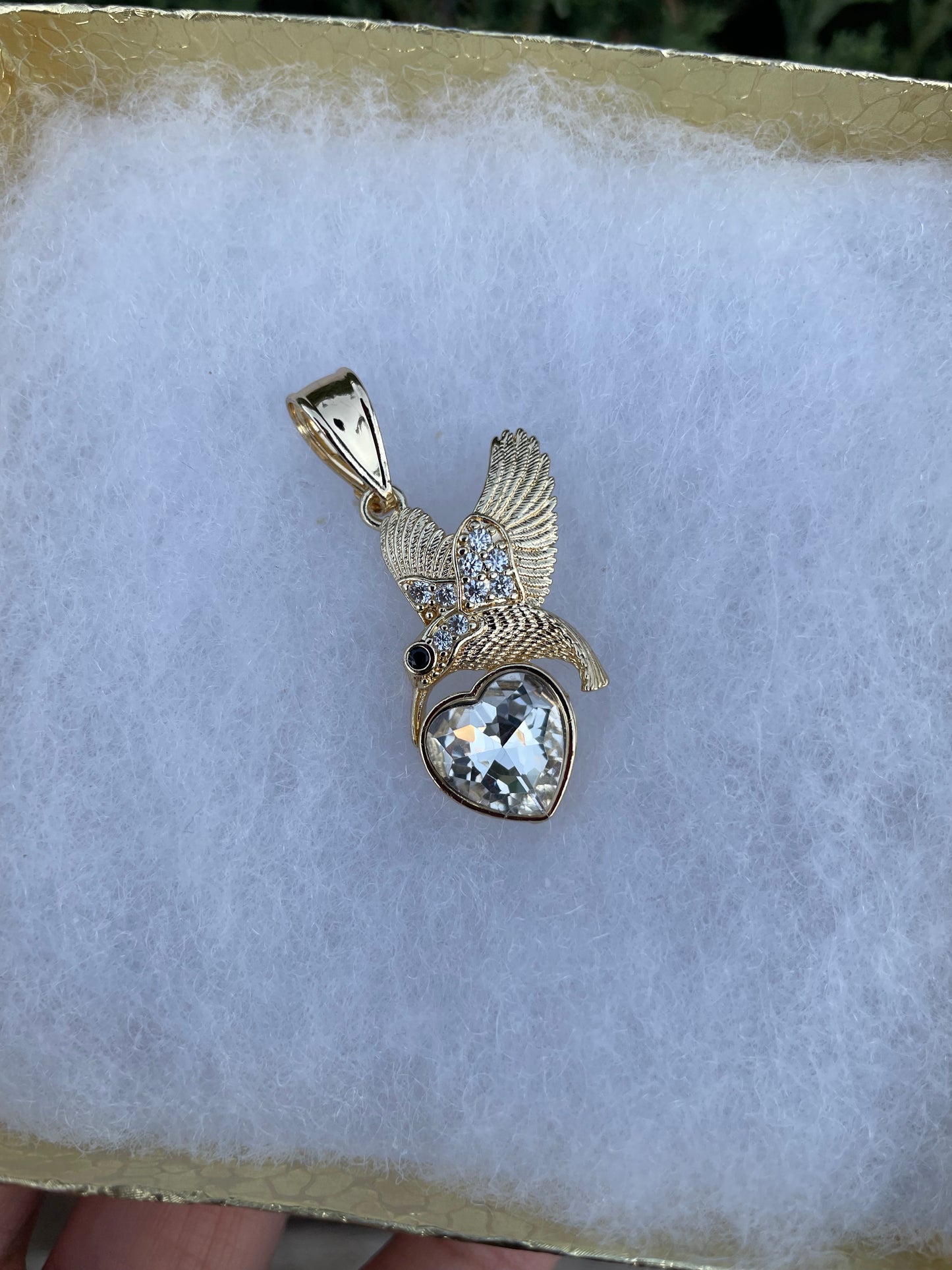 Pájaro clear Pendant