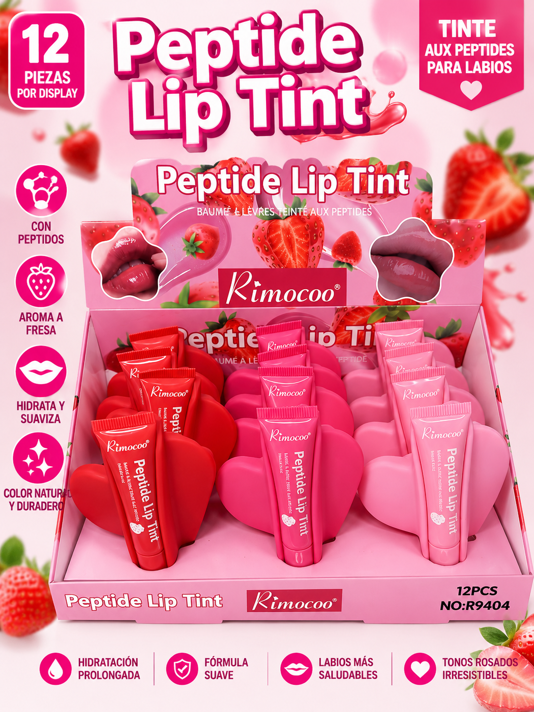 Peptide lip tint 12pcs