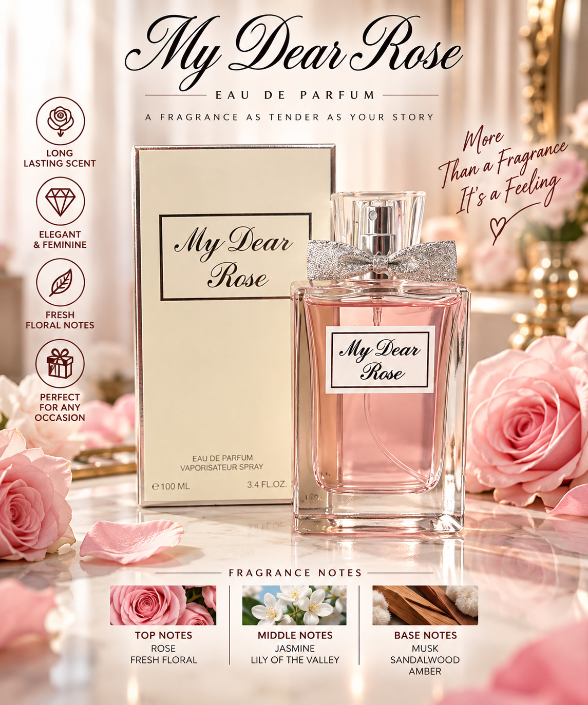 My Dear Rose Perfume 1pc