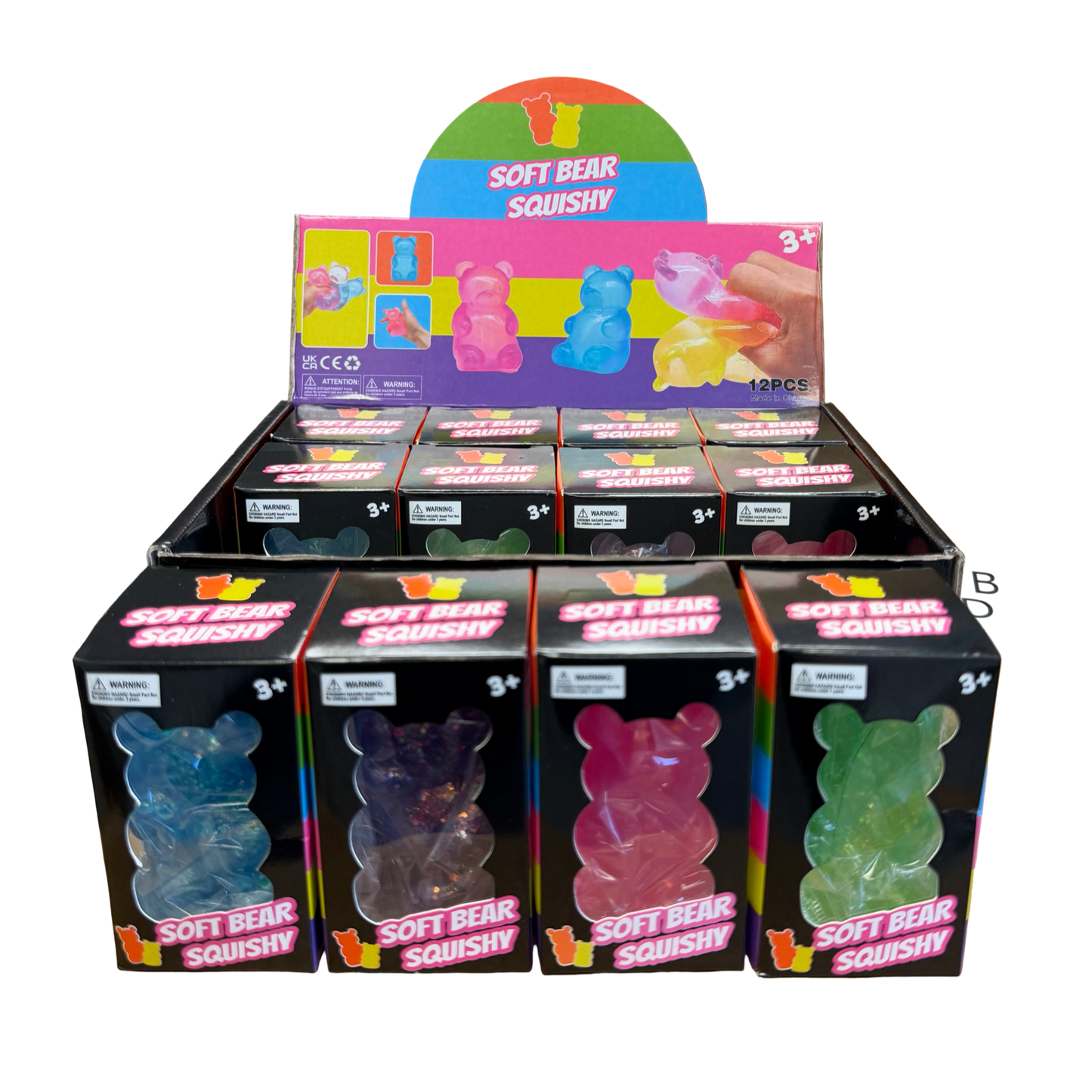 12pc Glitter Bear Sugar Squishy