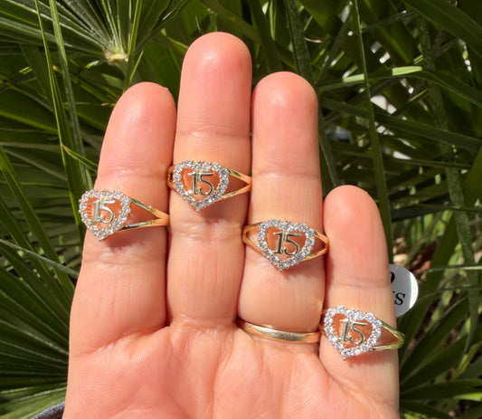 1pc Quinceañera Bling Ring