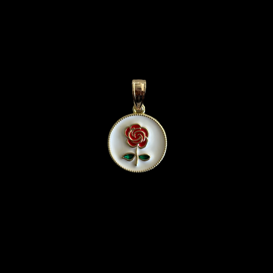 F-15 red flower pendant