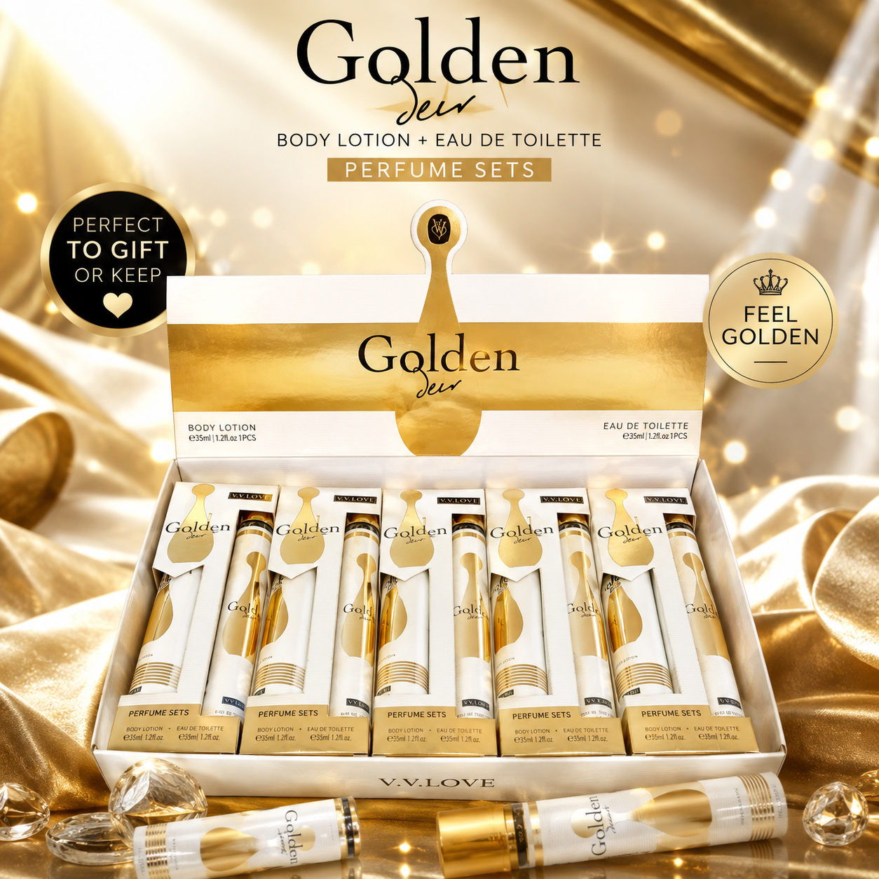 Golden 15pc Duo Perfume & Body Lotion