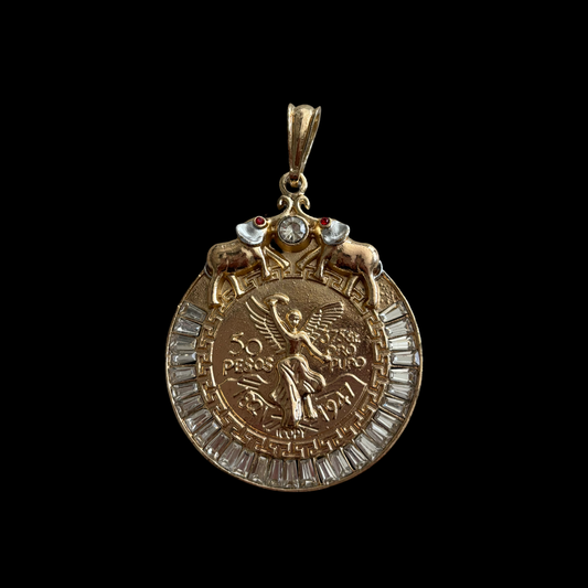 G-15 bling elephant centenario pendant