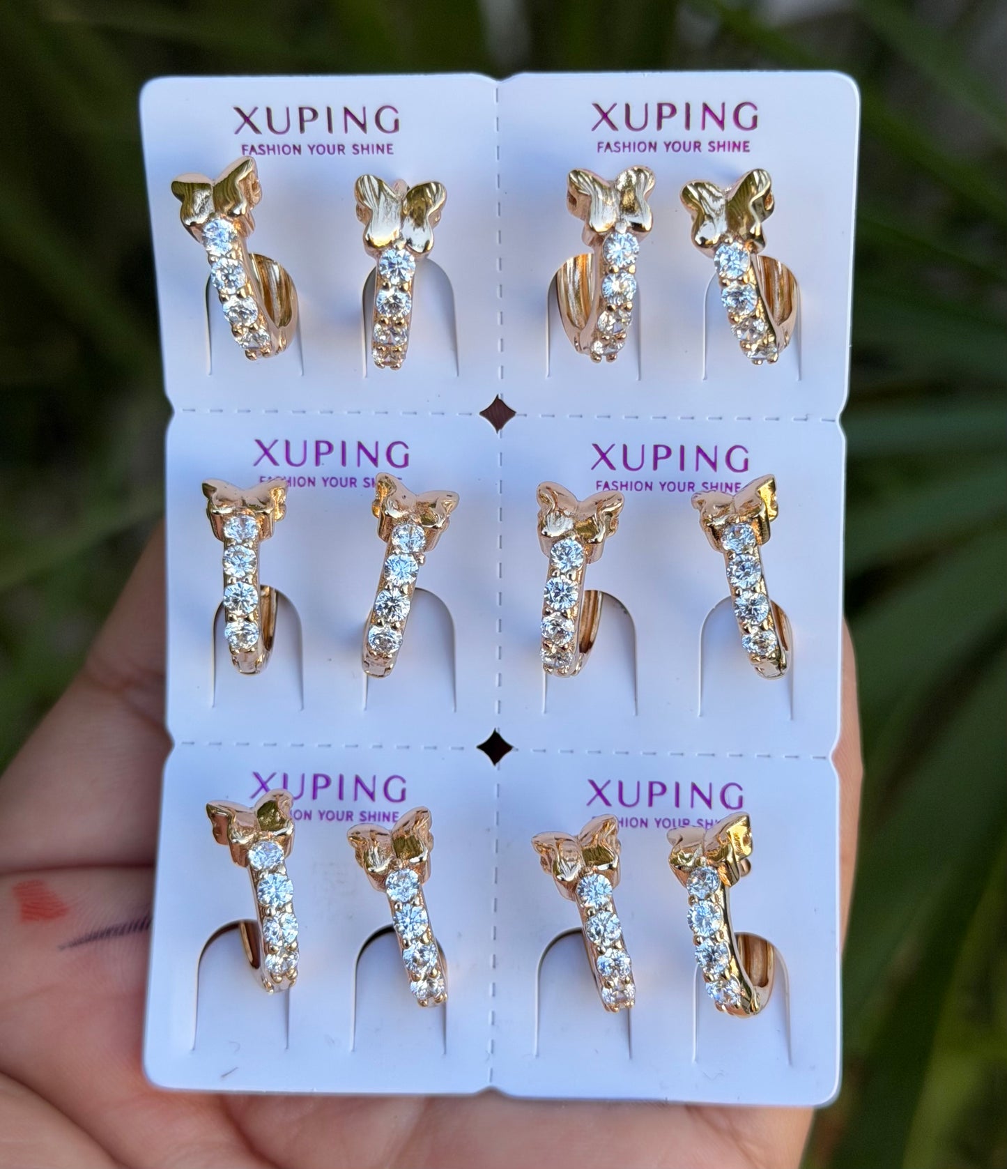 Butterfly bling pack earring #0861